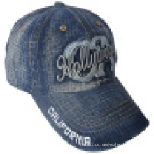 Washed Jeans Cap mit Logo # 05